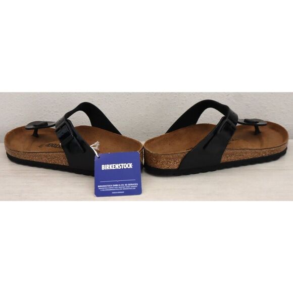 Birkenstock 0043661 Women Sz 6 Black Patent Leather Gizeh Birko-Flor Sandals - Picture 16 of 16